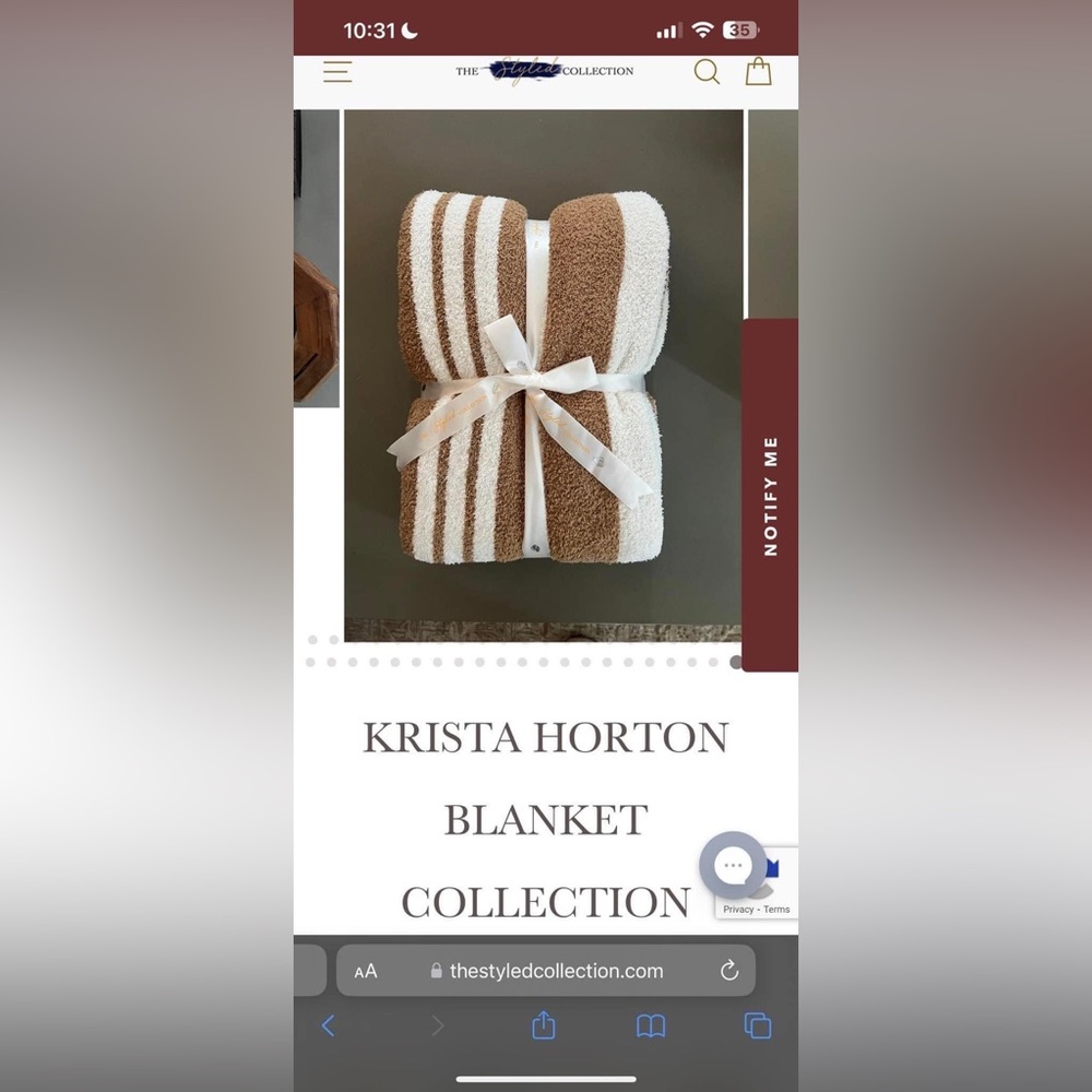 Krista Horton blanket from the Styled Collection